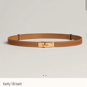 HERMES Gold Kelly 18 belt